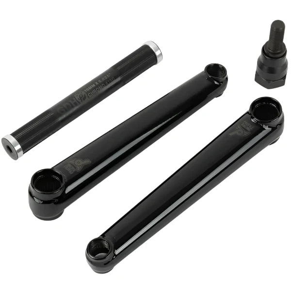 Profile Race 3-Piece BMX 19mm Cranks - No Boss Spline Drive RHD/LHD - 180mm - Black