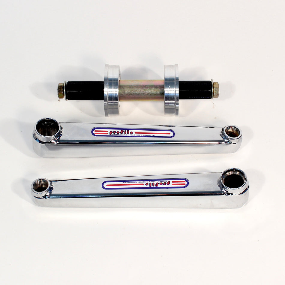 Profile Retro 3-Piece BMX 19mm Cranks - RHD - 175mm - Chrome