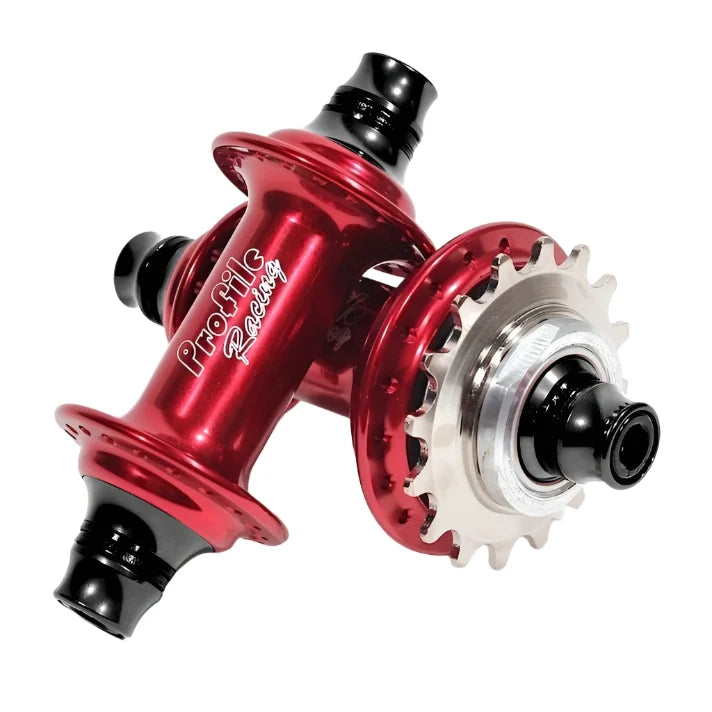 Profile Elite Cassette Hubset - 36h - 3/8" axle - Red