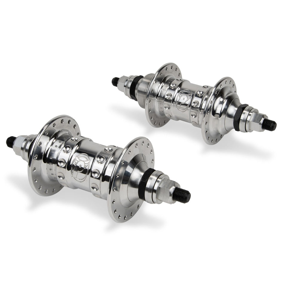 Profile 20" - 1996 Retro High Flange Freewheel Wheelset - 36h - 3/8" axles - Polished & Black