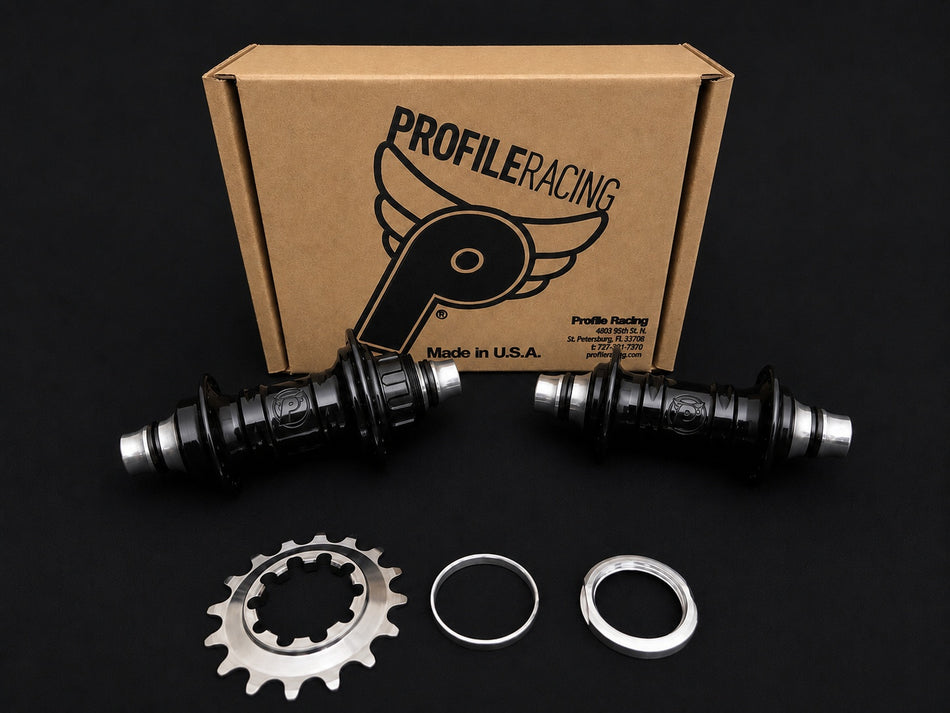 Profile Mini Cassette Hubset 36h - 3/8" axle - Black