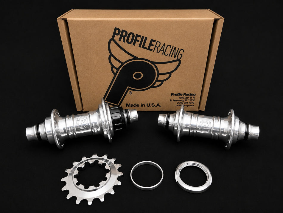 Profile Mini Cassette Hubset 36h - 3/8" axle - Polished