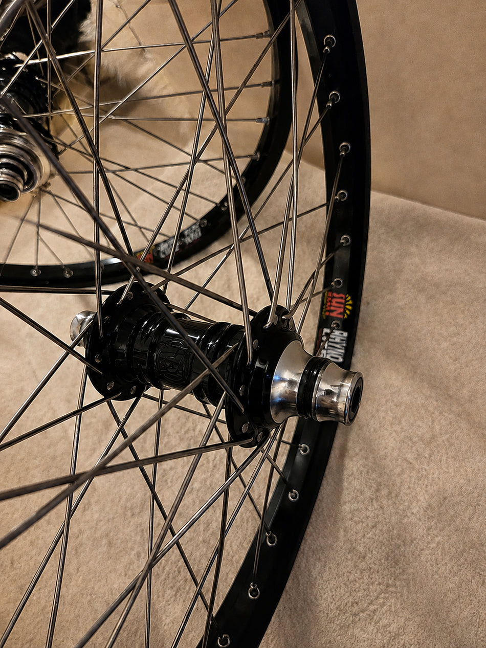 Profile 20" Mini Cassette Wheelset - 36h - 3/8" axles - Black