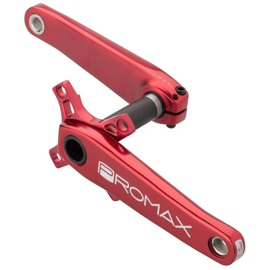 Promax HF-2 180mm 2pc Cranks & External 24mm Bottom Bracket - Red
