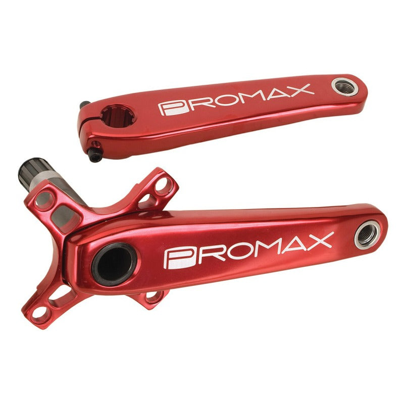 Promax HF-2 180mm 2pc Cranks & External 24mm Bottom Bracket - Red