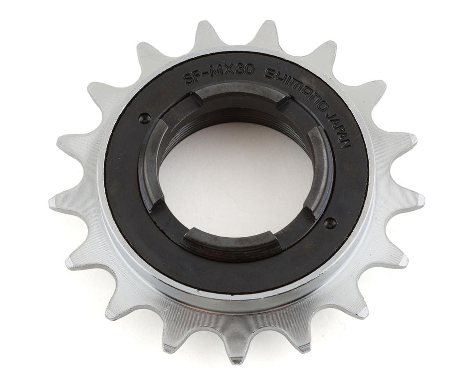 Shimano MX30 - 17T BMX Bicycle Freewheel 1/2" X 3/32"- Chrome & Black