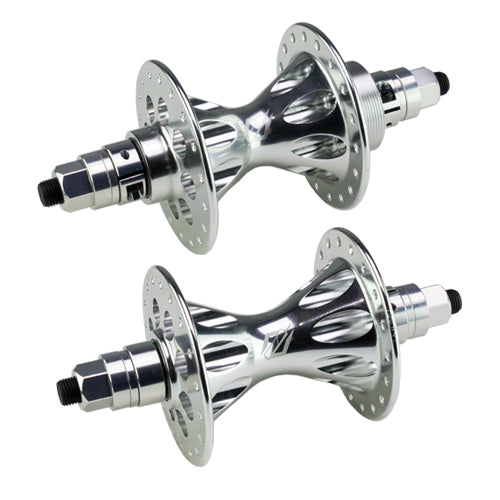 TNT Revolver 1st Gen Sealed BMX Freewheel Hubset - 36h - 3/8" - Polished Silver