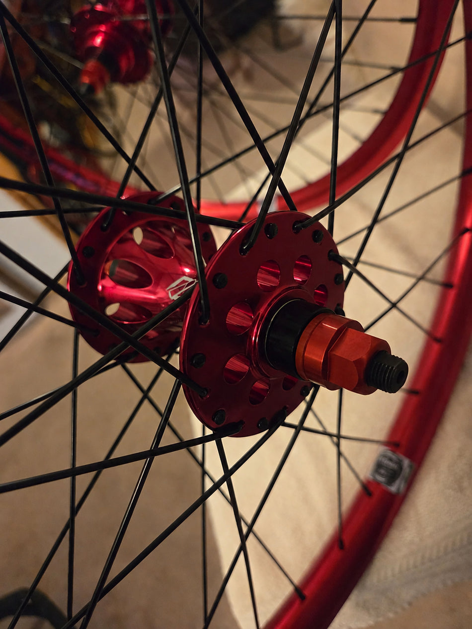 TNT 24" Revolver 1st Gen Sealed Freewheel Wheelset - 36h - 3/8" - Red