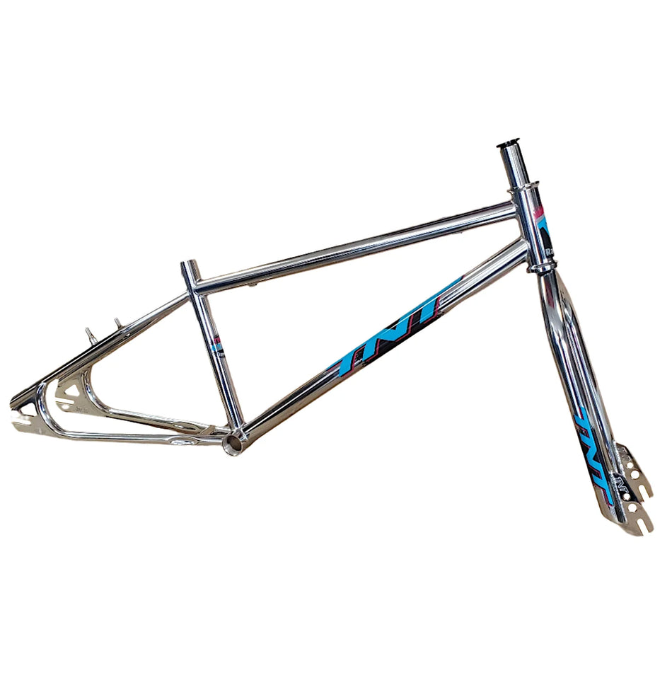 TNT 24" Retro Stovepipe Cruiser Frame & Fork Set - 21.88"TT - Chrome