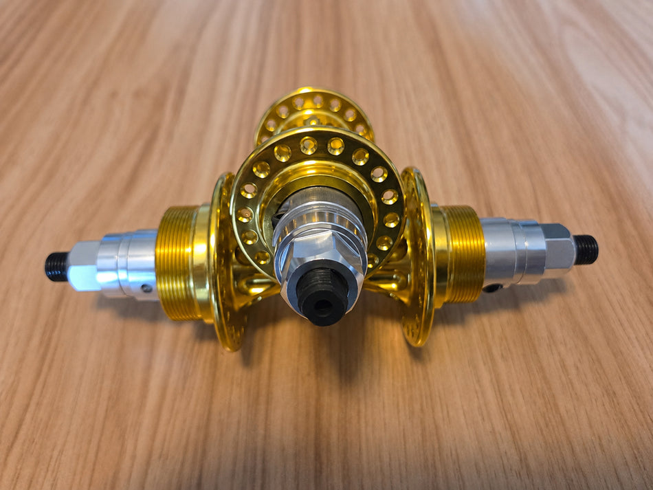 TNT 20" Derringer Sealed Flip/Flop Freewheel Wheelset - 36h - 3/8" axles - Gold & Red