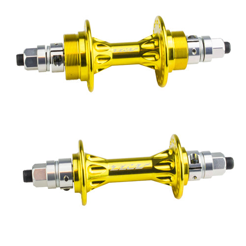 TNT Derringer Sealed BMX Flip/Flop Freewheel Hubset - 36h - 3/8" axle - Gold