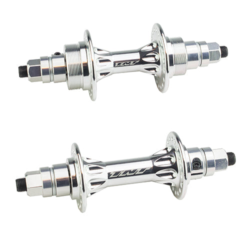 TNT Derringer Sealed BMX Flip/Flop Freewheel Hubset - 36h - 3/8" axle - Silver