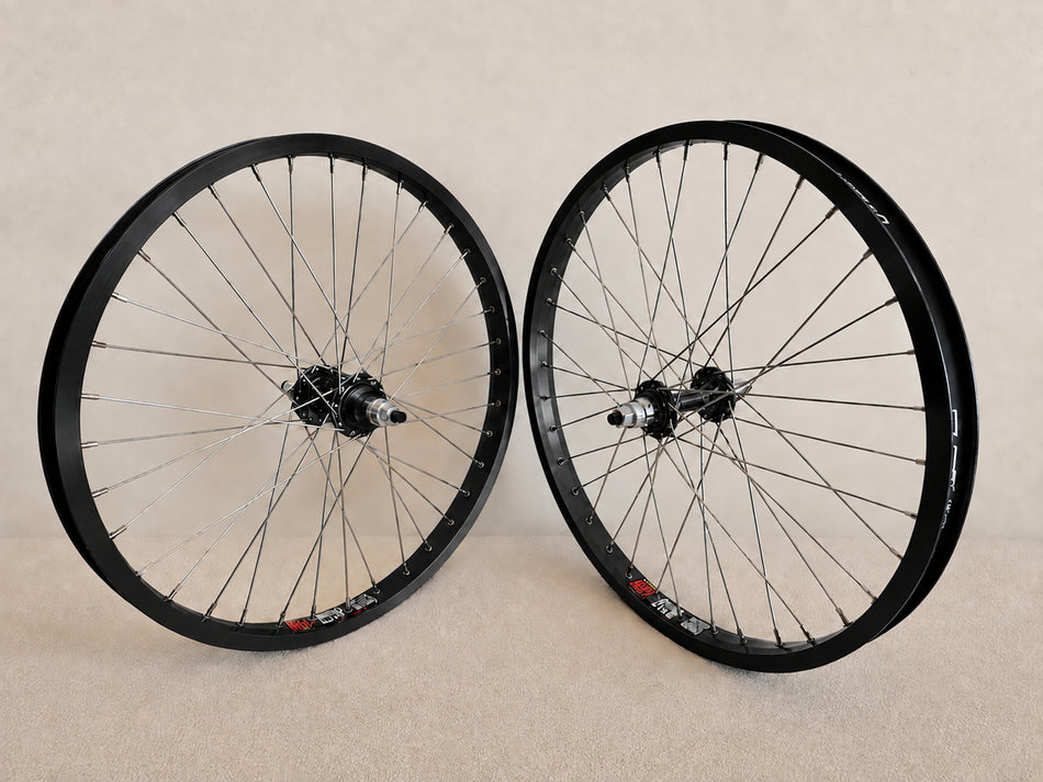 TNT 20" Derringer Sealed Flip/Flop Freewheel Wheelset - 36h - 3/8" axles - Black