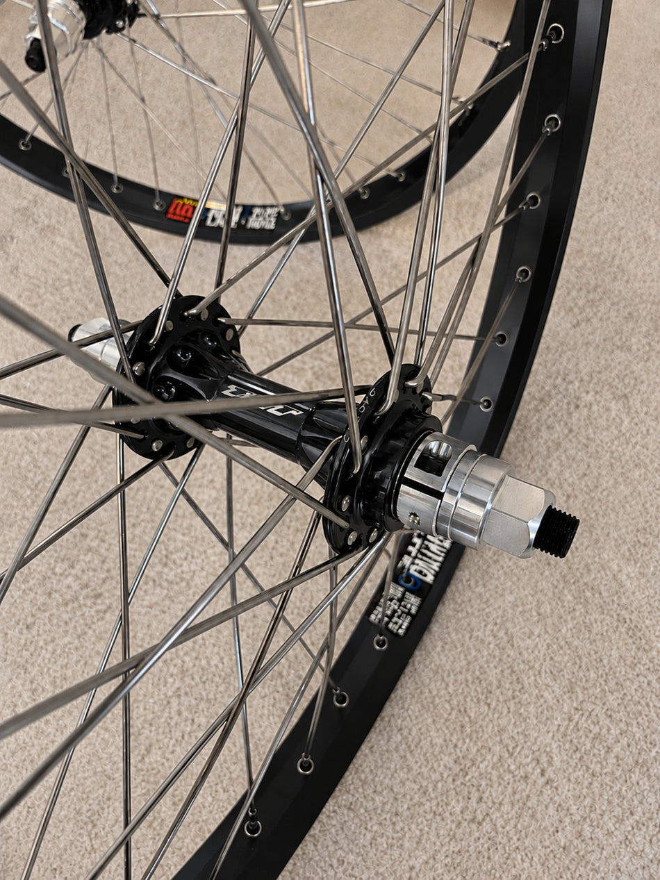 TNT 20" Derringer Sealed Flip/Flop Freewheel Wheelset - 36h - 3/8" axles - Black