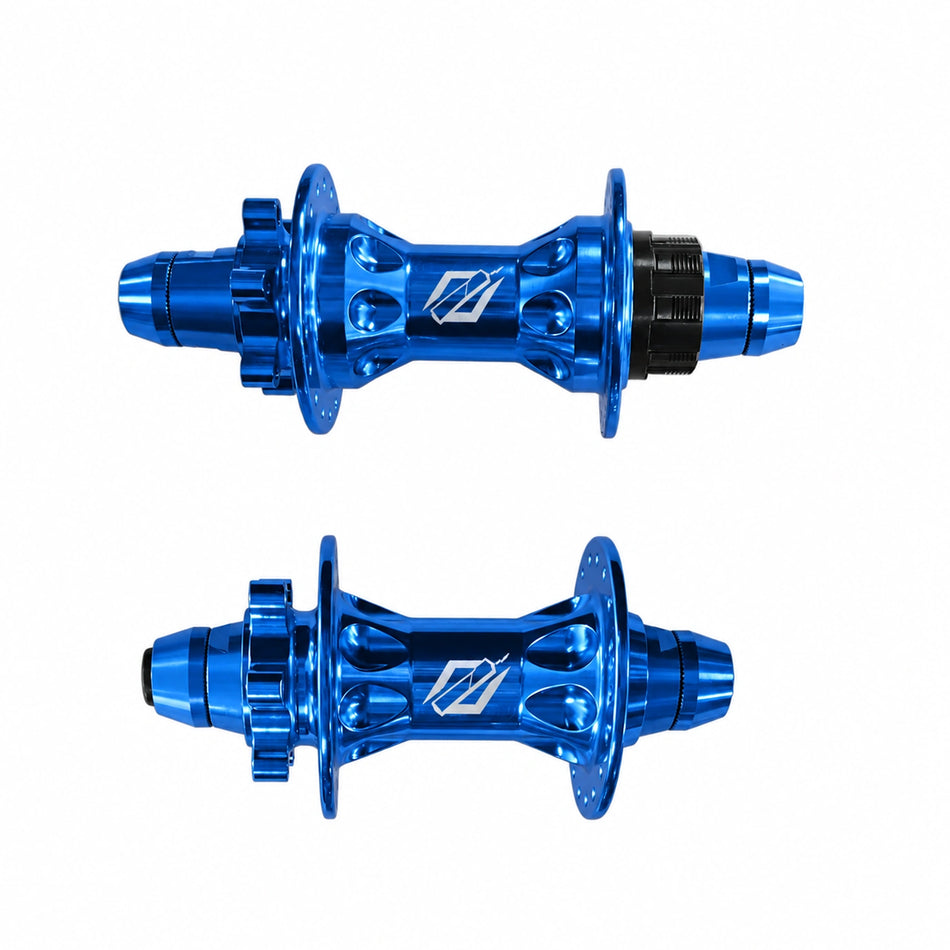 TNT Rapid Fire Beast Mode Compatible Disc Cassette Hubset 3/8" - 110mm/142mm - Blue