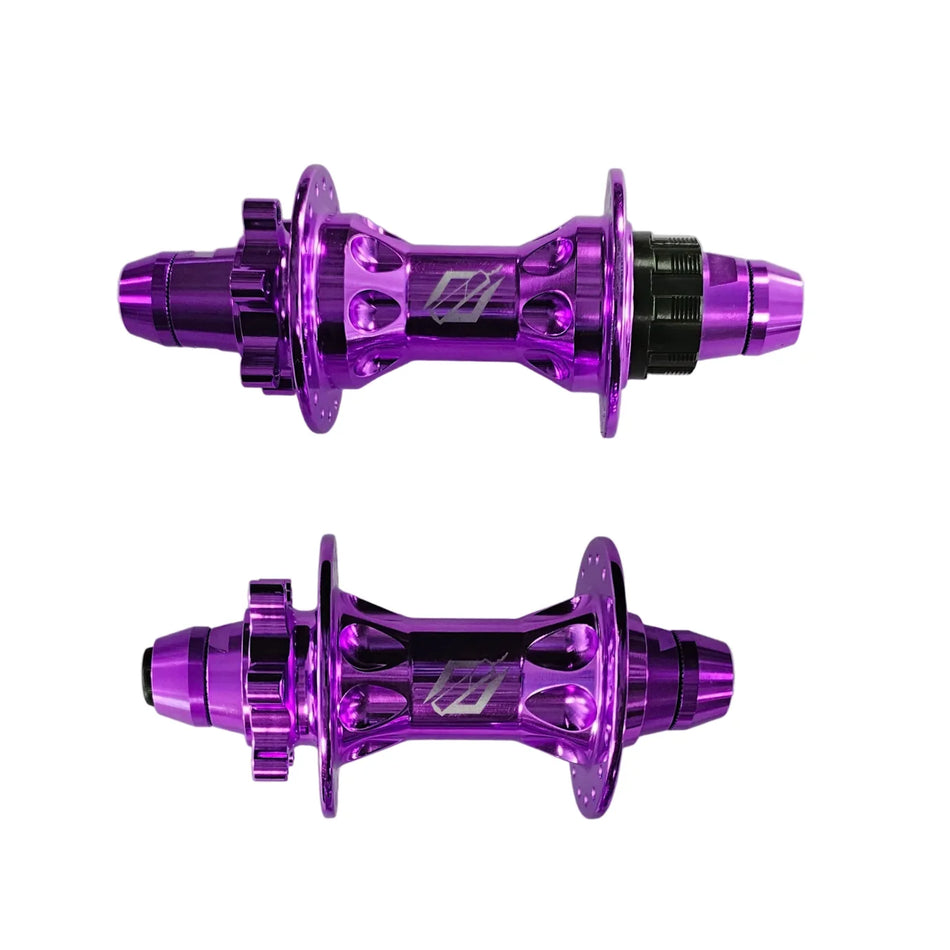 TNT Rapid Fire Beast Mode Compatible Disc Cassette Hubset 3/8" -  110mm/142mm - Purple