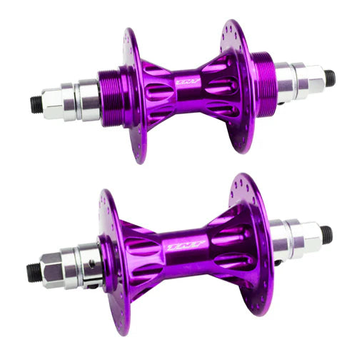 TNT Revolver Sealed BMX Flip/Flop Freewheel Hubset - 36h - 3/8" axles - Purple