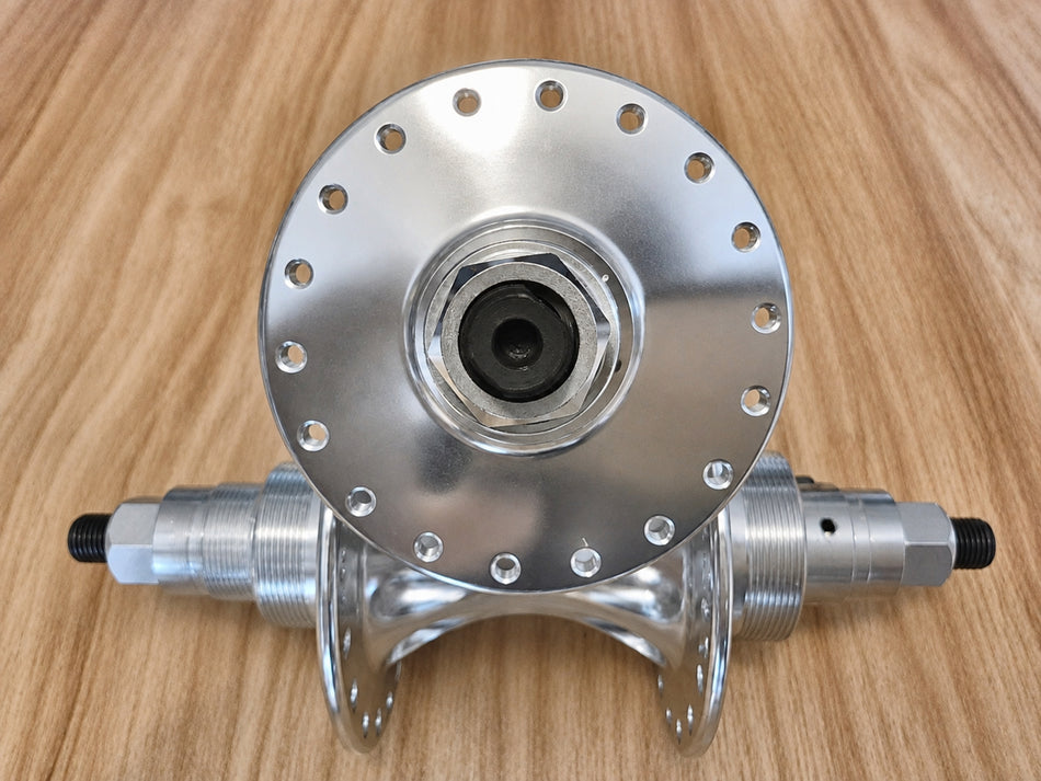 TNT 24" Revolver High Flange Sealed Wheelset - 36h - 3/8" axles - Polished & Chrome