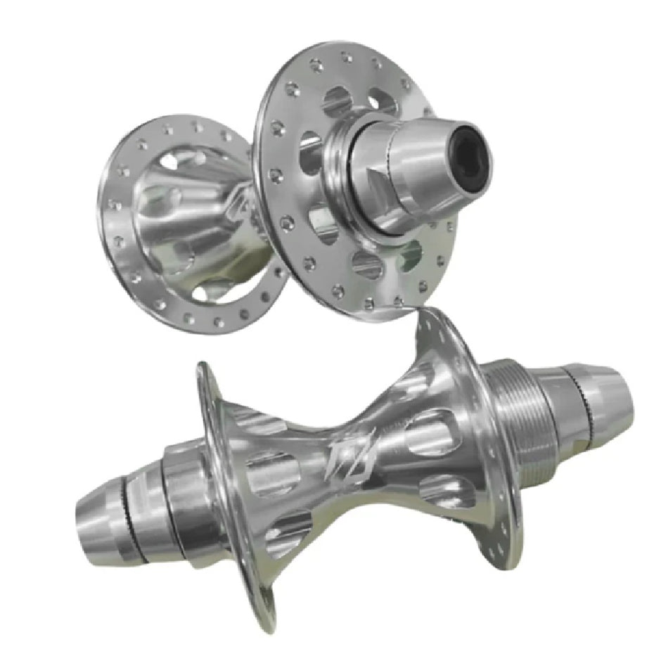 TNT Revolver SS Sealed BMX Freewheel Hubset - 36h - 3/8" - Female Axles - Silver