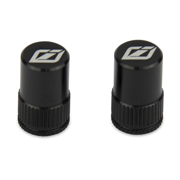 TNT Alloy Schrader Valve Stem Caps, Pair - Black