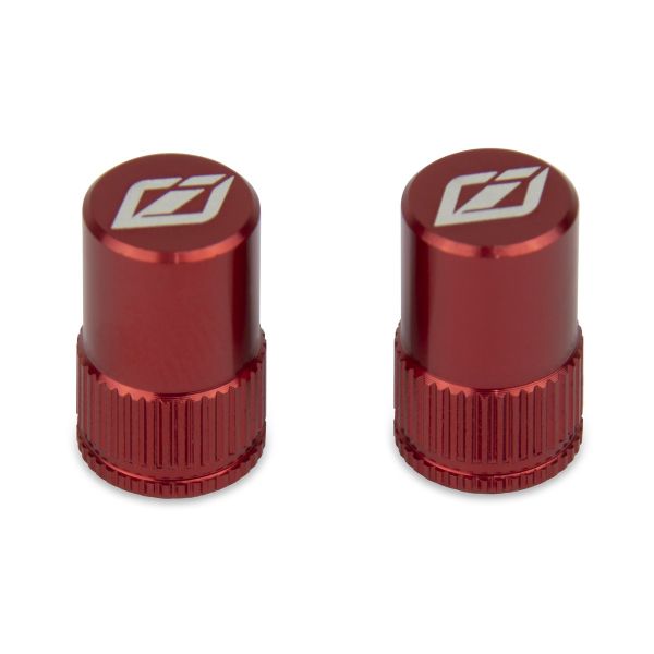 TNT Alloy Schrader Valve Stem Caps, Pair - Red
