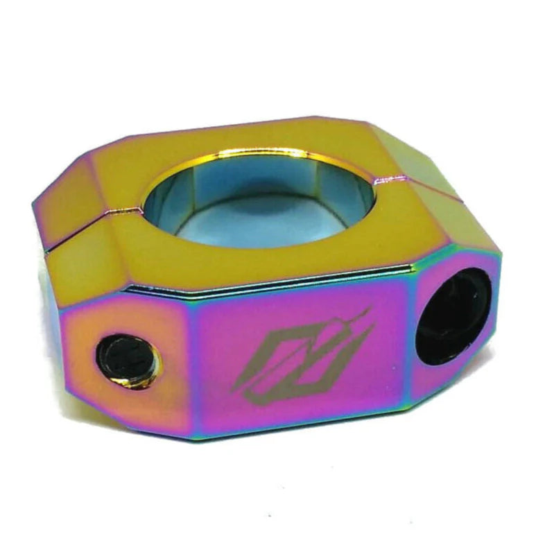 TNT Bicycles Double-Bolt BMX Seat Post Clamp - 25.4mm - 1" - Oil Slick / Jet Fuel