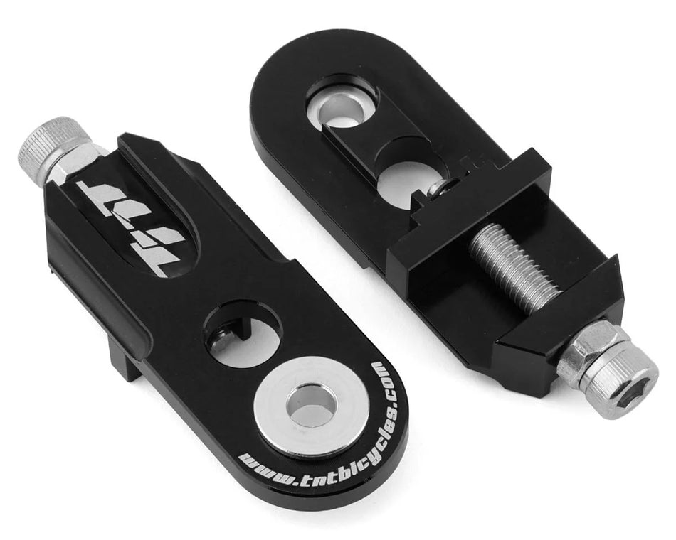 TNT Bicycles 3/8" BMX Chain Tensioners - Pair - w/ 6mm adapter - Black