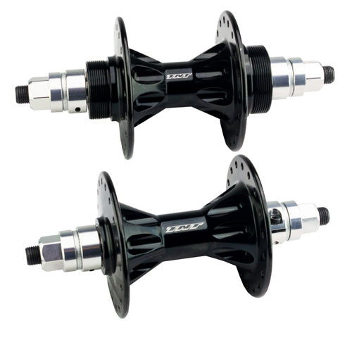 TNT Revolver Sealed BMX Flip/Flop Freewheel Hubset - 36h - 3/8" axles - Black