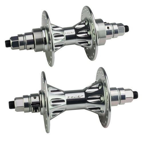 TNT Revolver Sealed BMX Flip/Flop Freewheel Hubset - 36h - 3/8" axles - Silver